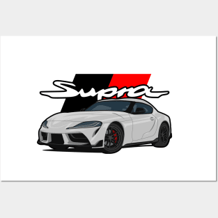 Car Supra 5th Generation GR A90 grey Posters and Art